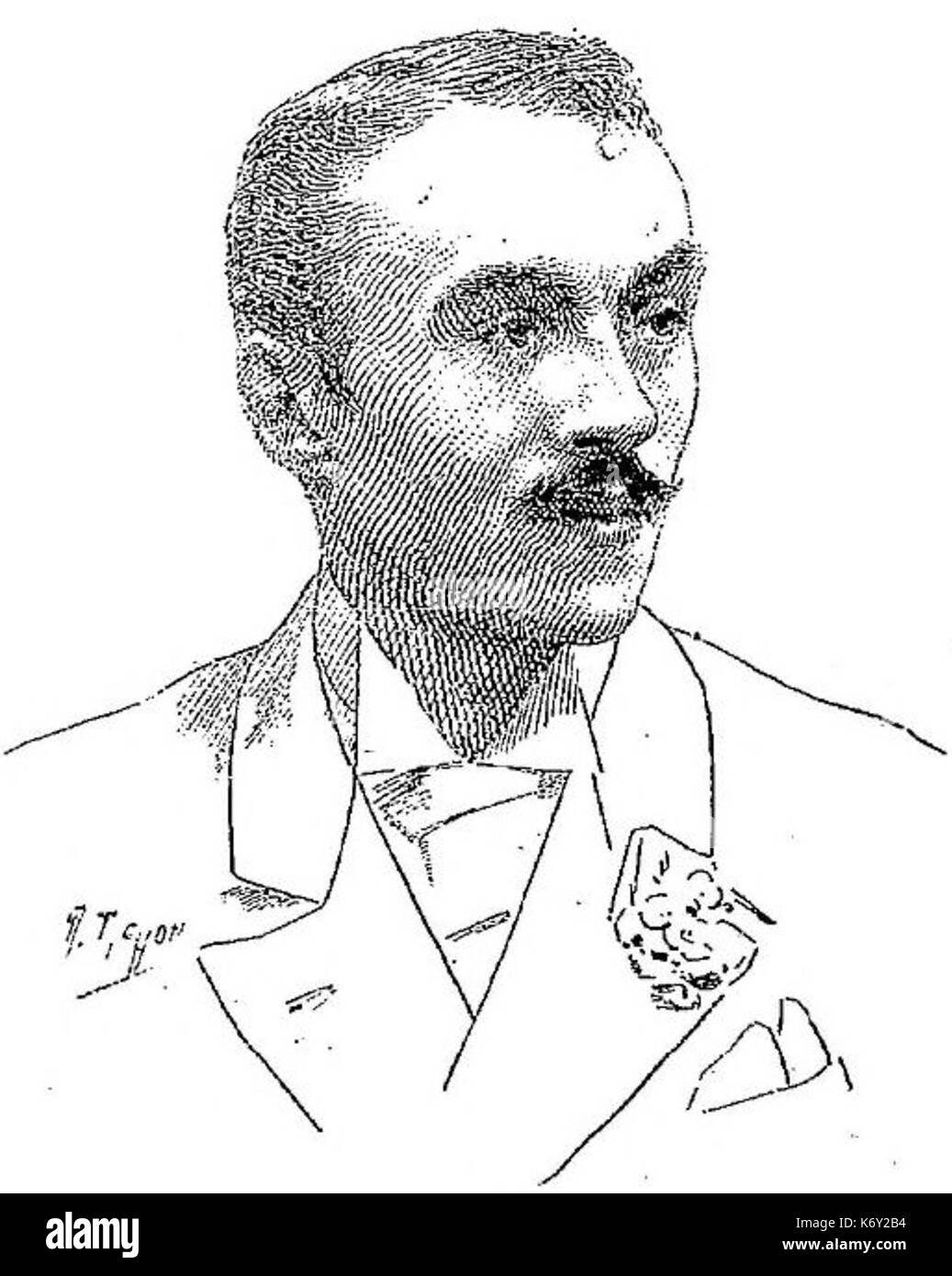 Fernand Charron en janvier 1894 Stock Photo