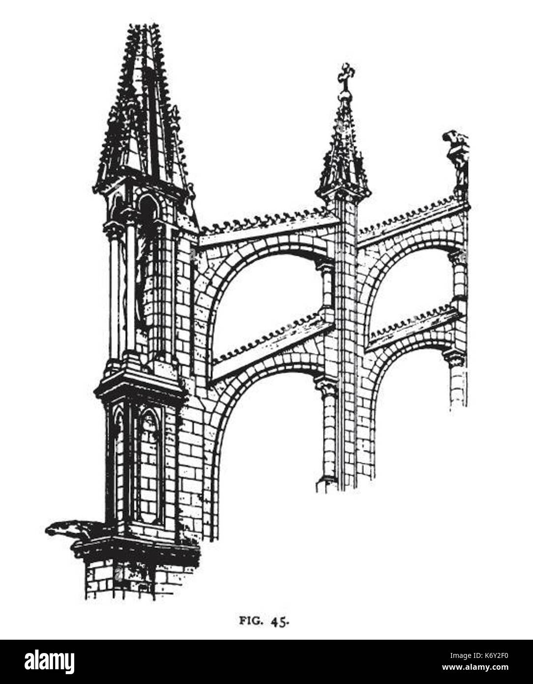 Fig 45 Flying Buttress of the Apse of Reims Stock Photo Alamy