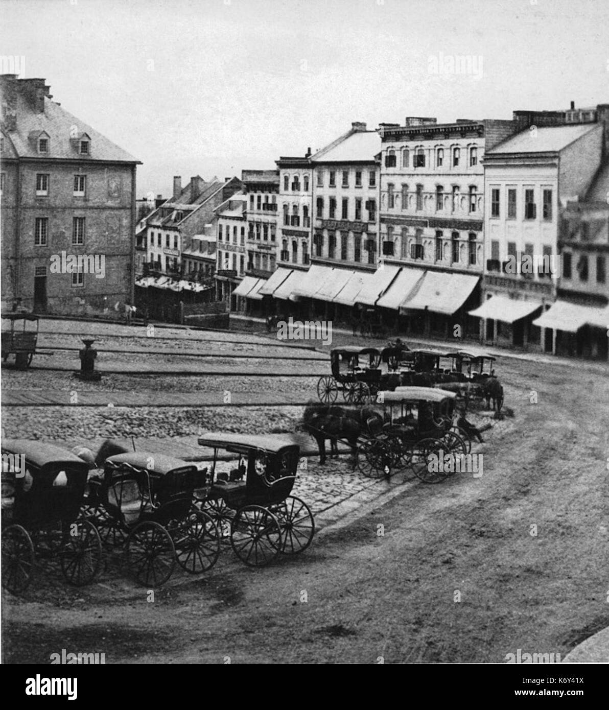 Fabrique Street, Quebec City, QC, about 1891 Stock Photo