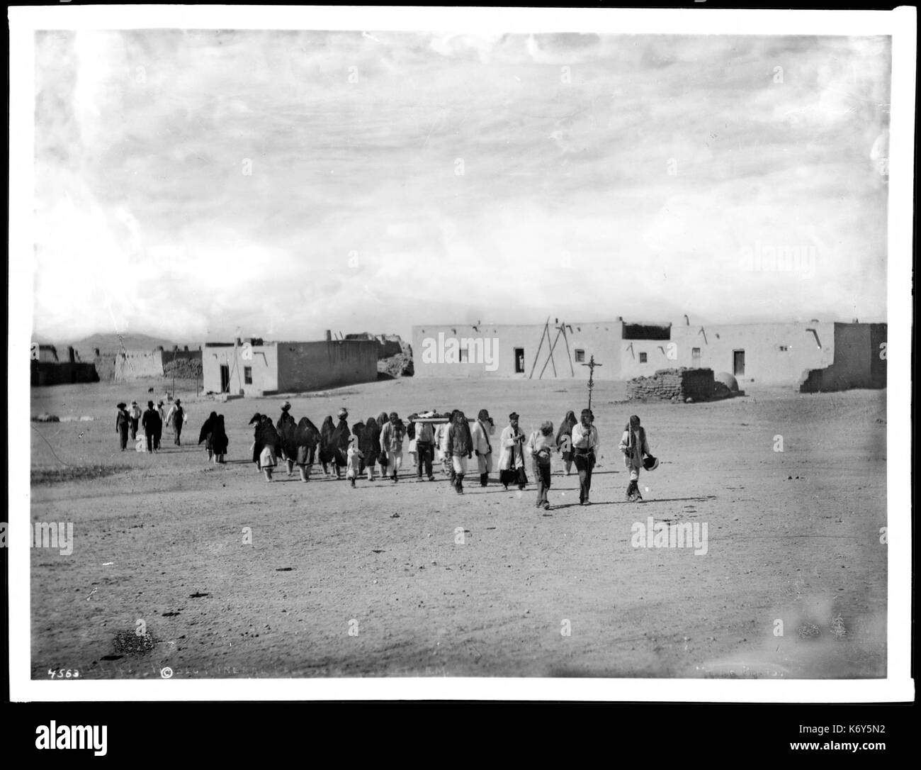 Funeral procession at the Pueblo of Isleta, New Mexico, ca.1898 (CHS 4563 Stock Photo Alamy
