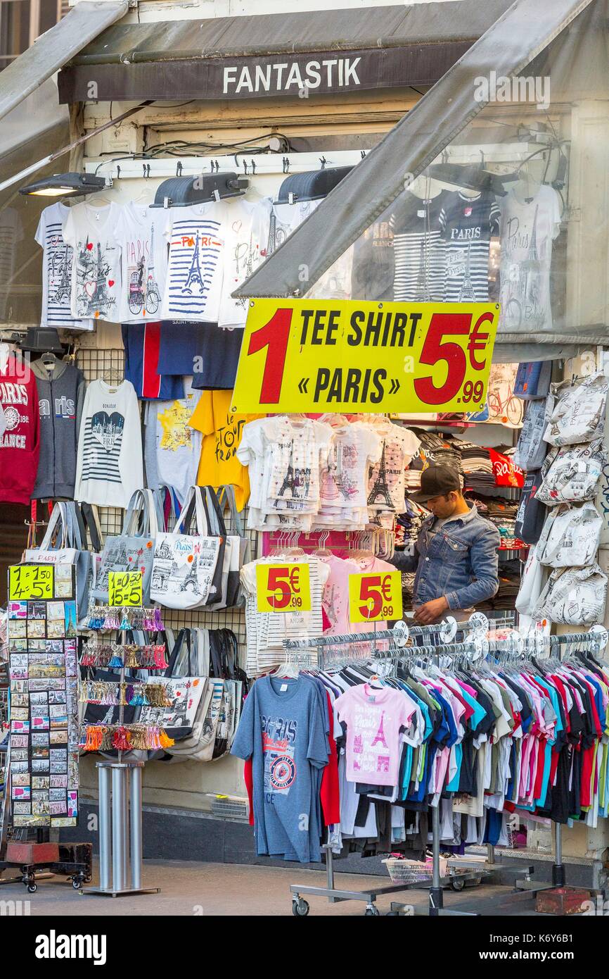 France, Paris, souvenir shop Stock Photo
