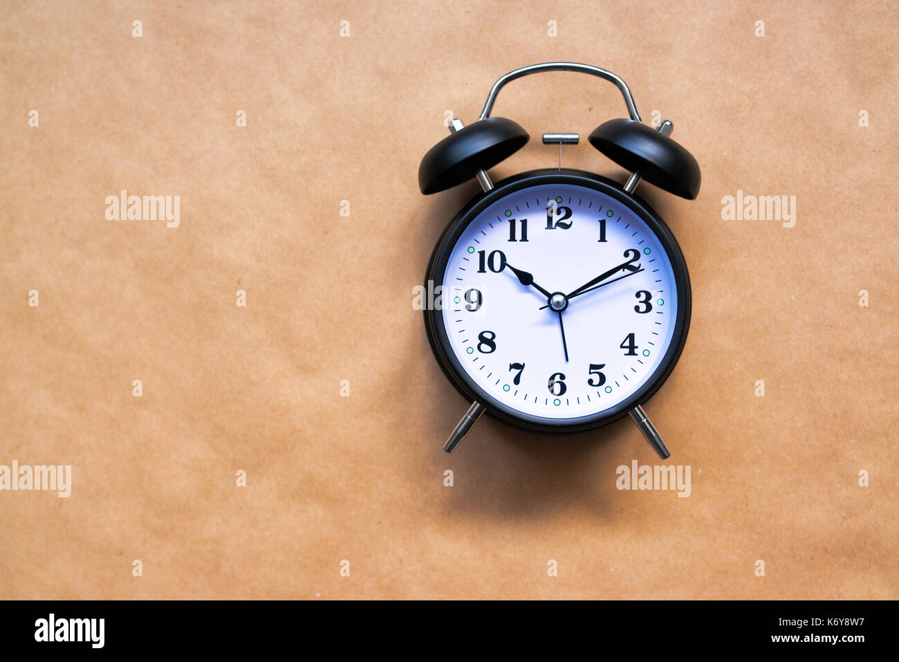 Vintage alarm clock, classic style clock face for time and wake up concept Stock Photo