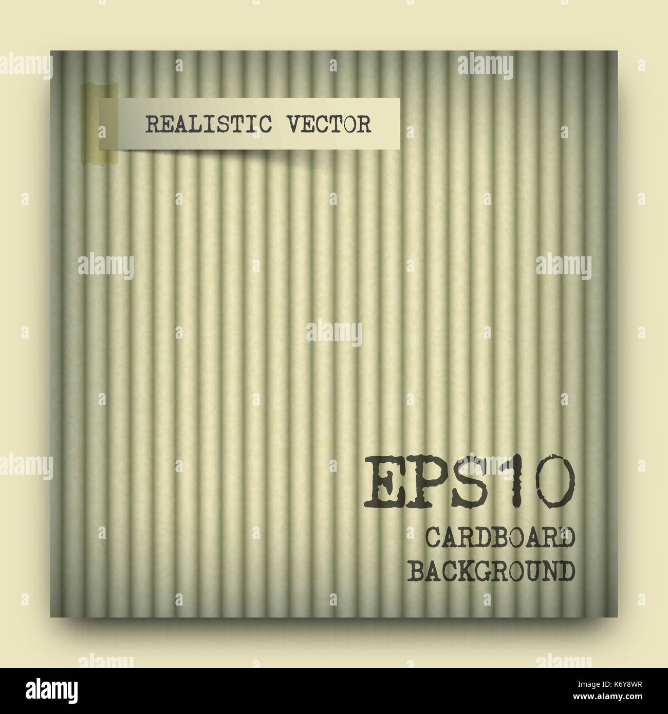 Cardboard background and sticky note . Realistic vector . it look like floating from ground . Stock Vector