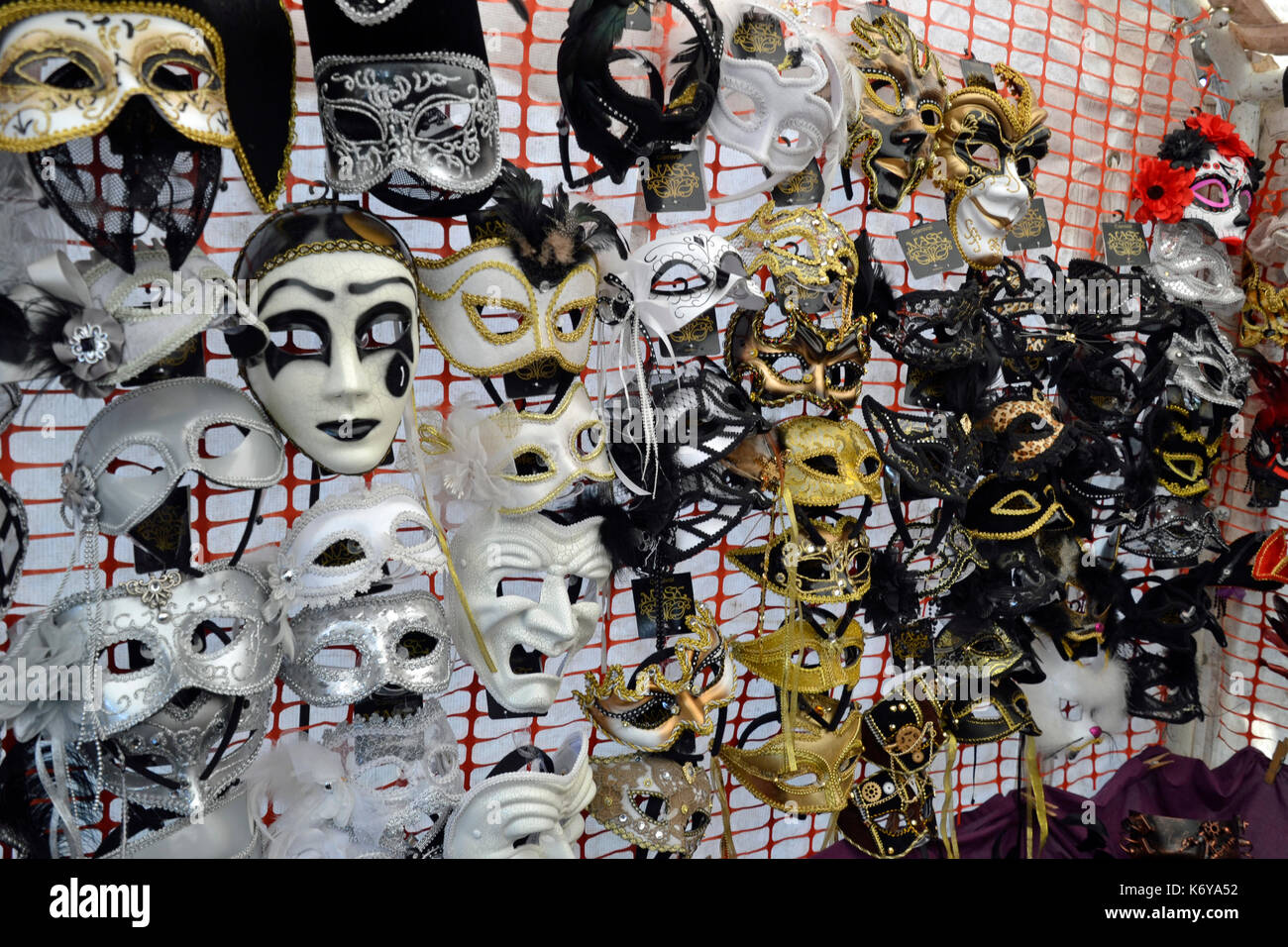 Eastbourne Steampunk Weekend, Sussex, UK. Venetian masks, masquerade ball Stock Photo