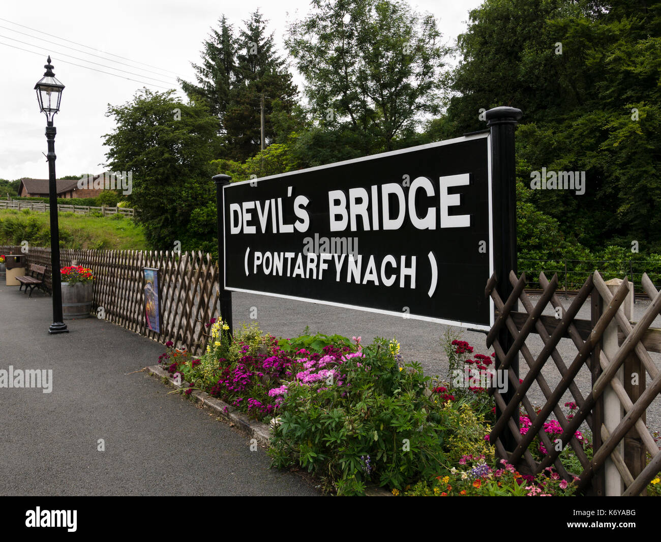 Devil's Bridge train station, Pontarfynach, Aberystwyth, Wales, UK. Stock Photo