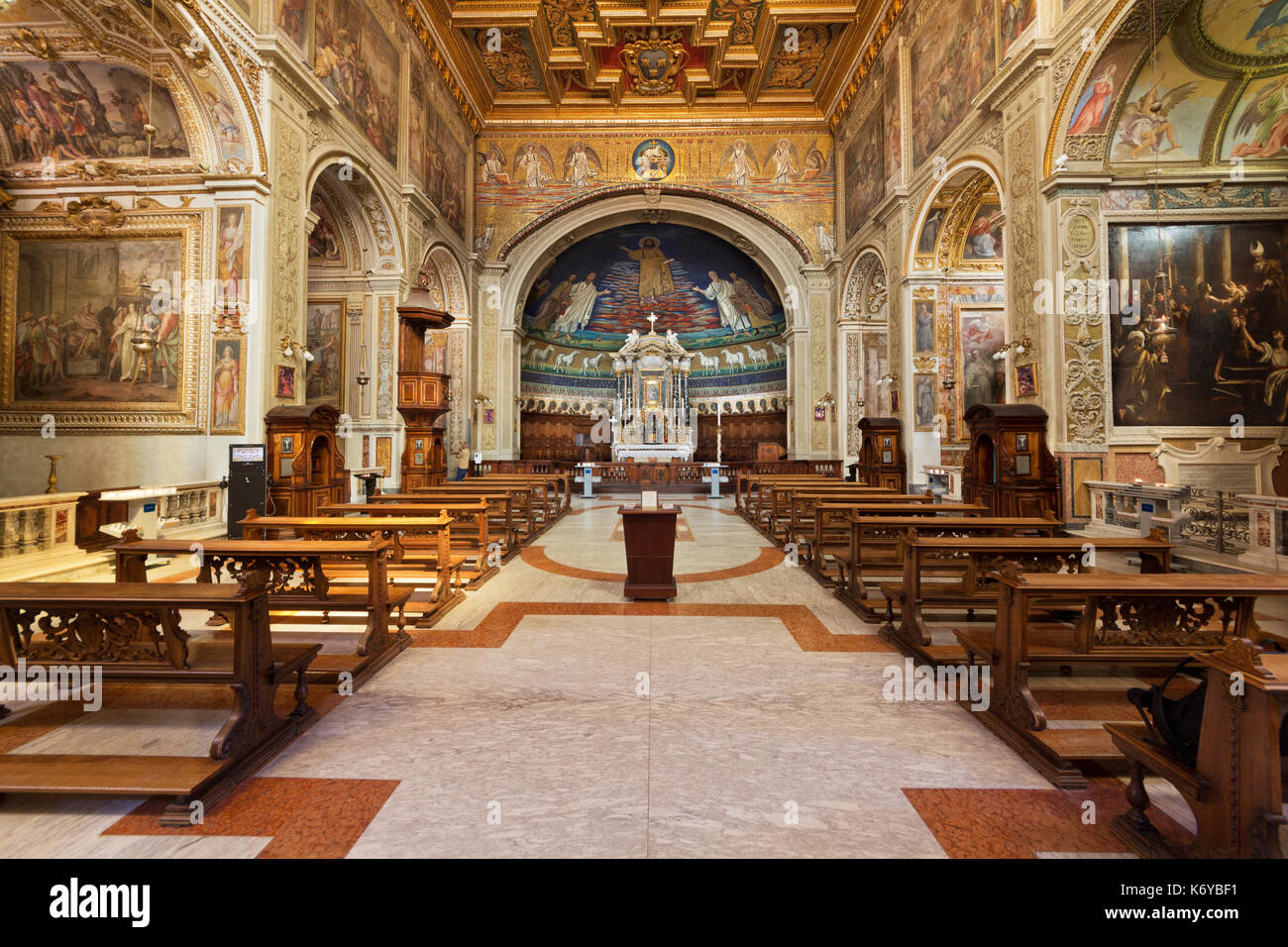 Parrocchia Santi Cosma E Damiano Anela Basilica dei santi Cosma e Damiano - Roma Stock Photo - Alamy