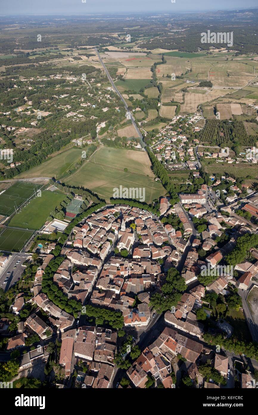 France, Bouches du Rhone, Saint Cannat (aerial view) Stock Photo