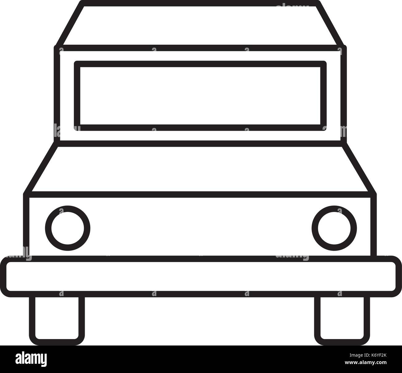 Car in front view Stock Vector Image & Art - Alamy