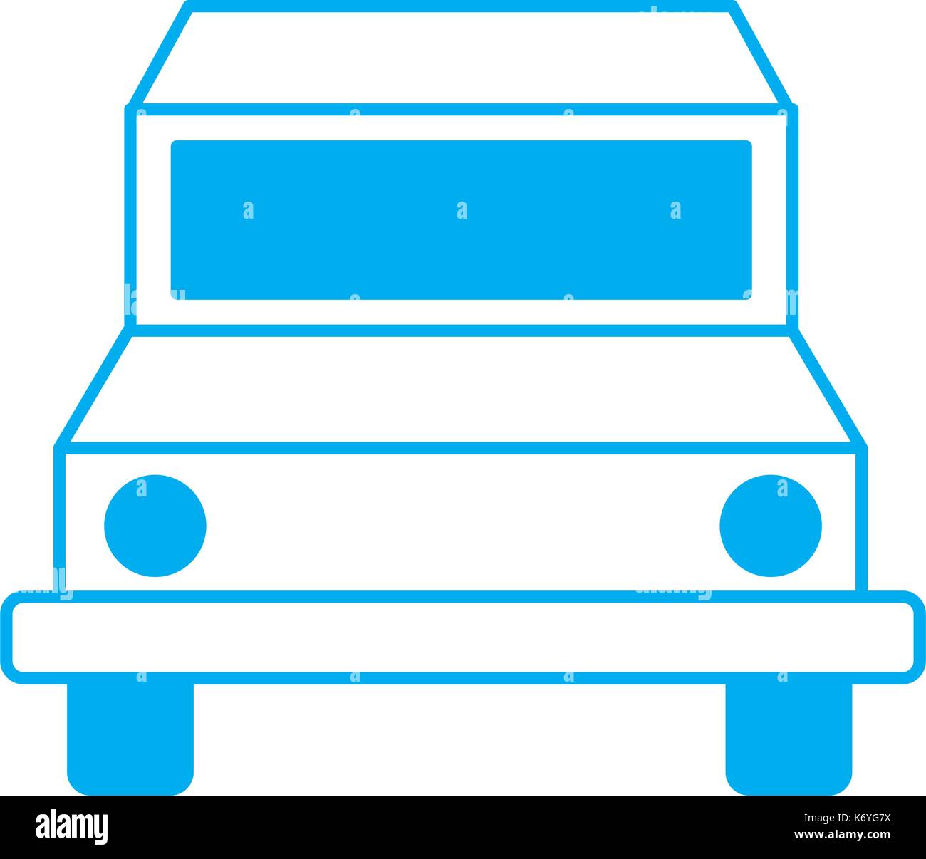 Car in front view Stock Vector Image & Art - Alamy