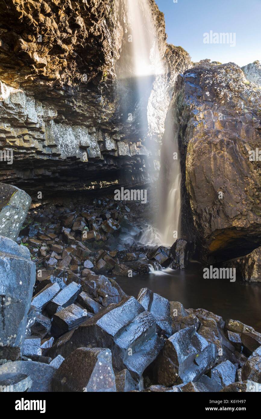 France, Lozere, tray of Aubrac, rocky chaos of columnar jointed ...