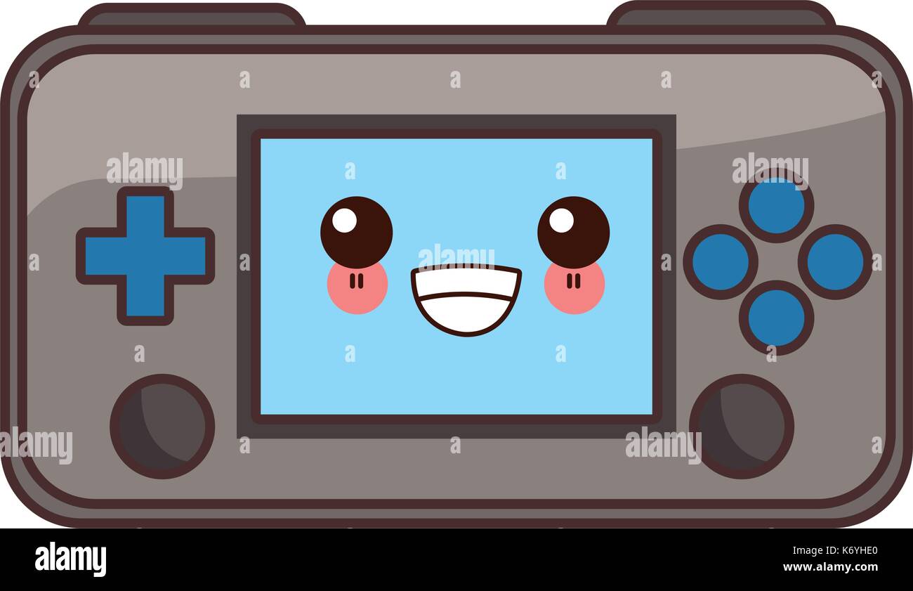 Portable videogame console cute kawaii cartoon Stock Vector Image & Art