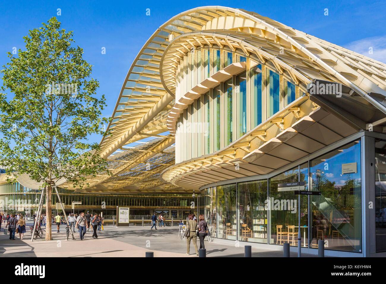 France, Paris, the canopy of the Forum des Halles made of glass and metal,  designed by Patrick Berger and Jacques Anziutti and inaugurated on 5 April  2016 Stock Photo - Alamy