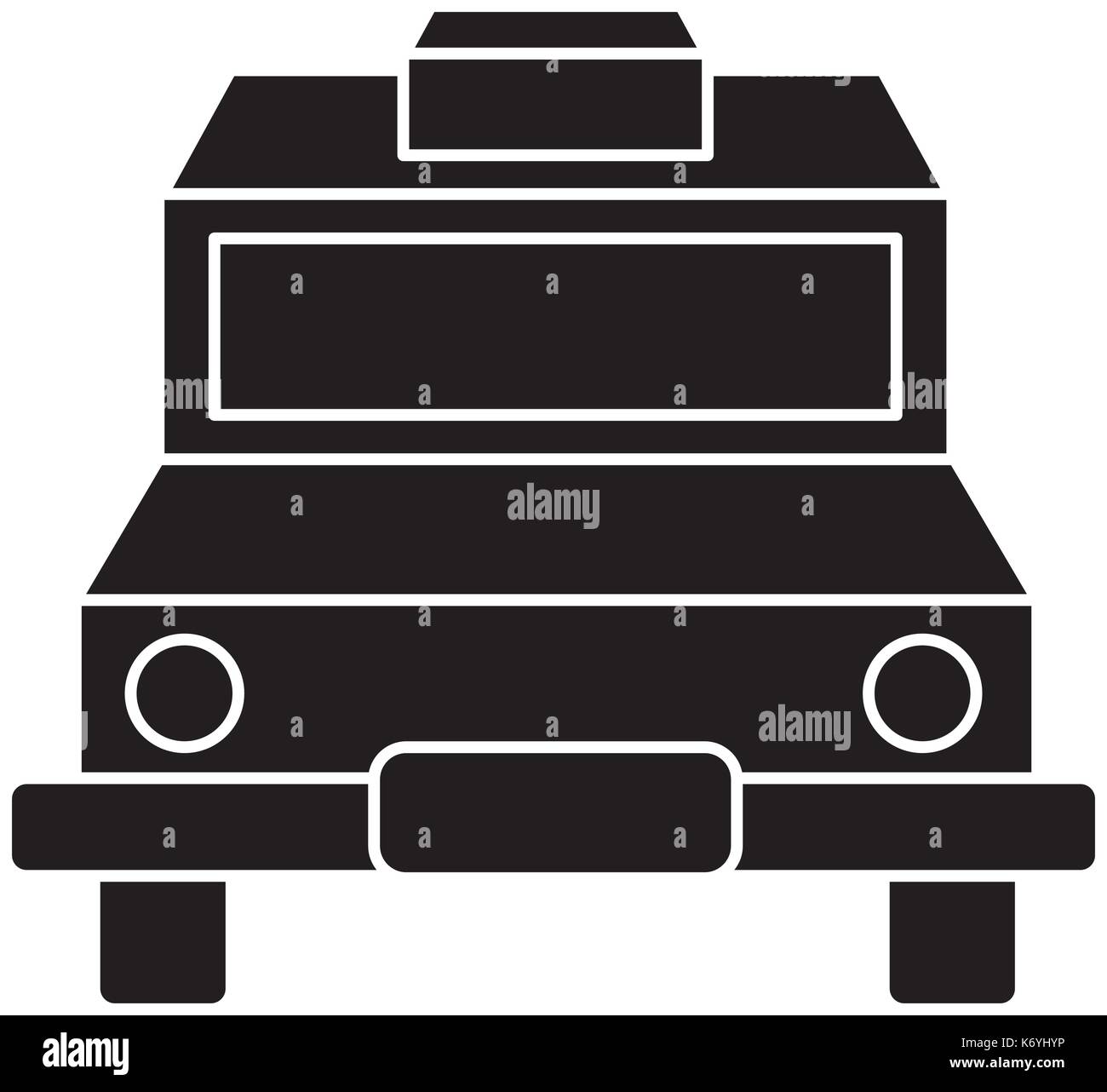 Car in front view Stock Vector Image & Art - Alamy