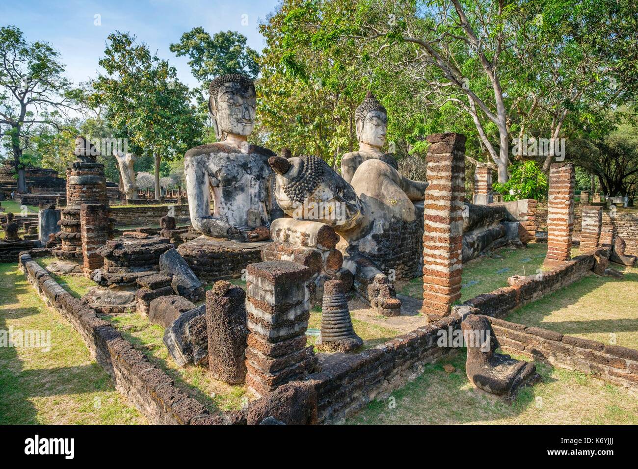 Thailand, Kamphaeng Phet province, Kamphaeng Phet, Historical Park listed as World Heritage by UNESCO, Wat Phra Kaeo Stock Photo