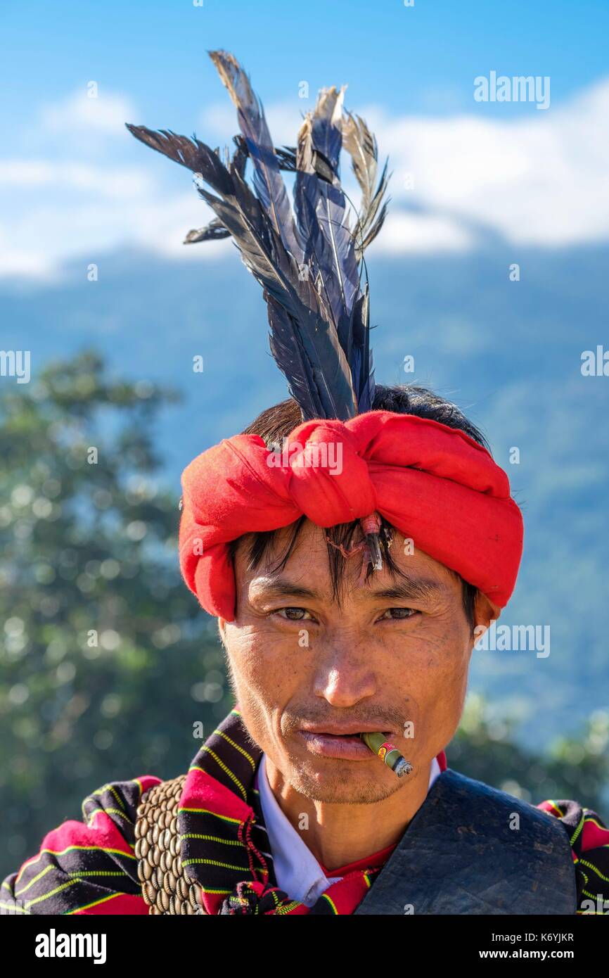 Myanmar (Burma), Chin State, Mindat, local festival with traditional ...