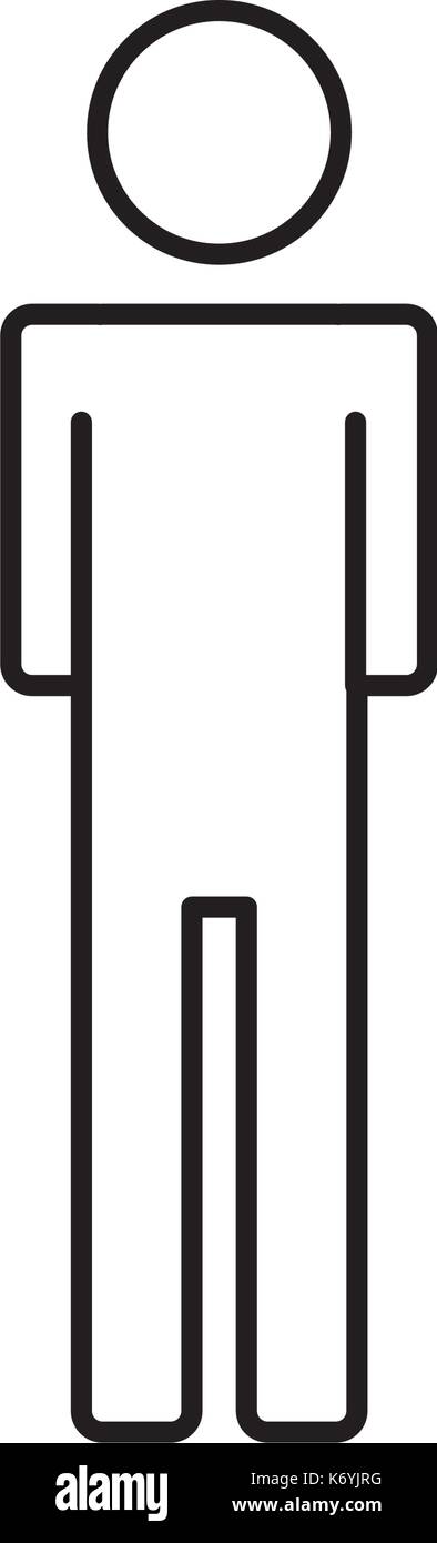 line man pictogram icon flat Stock Vector Image & Art - Alamy