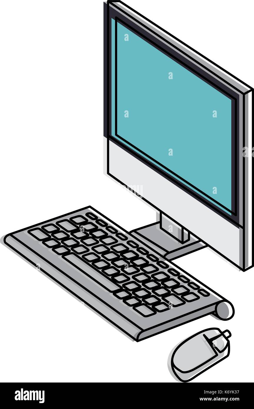 computer desktop isolated icon vector illustration design Stock Vector ...