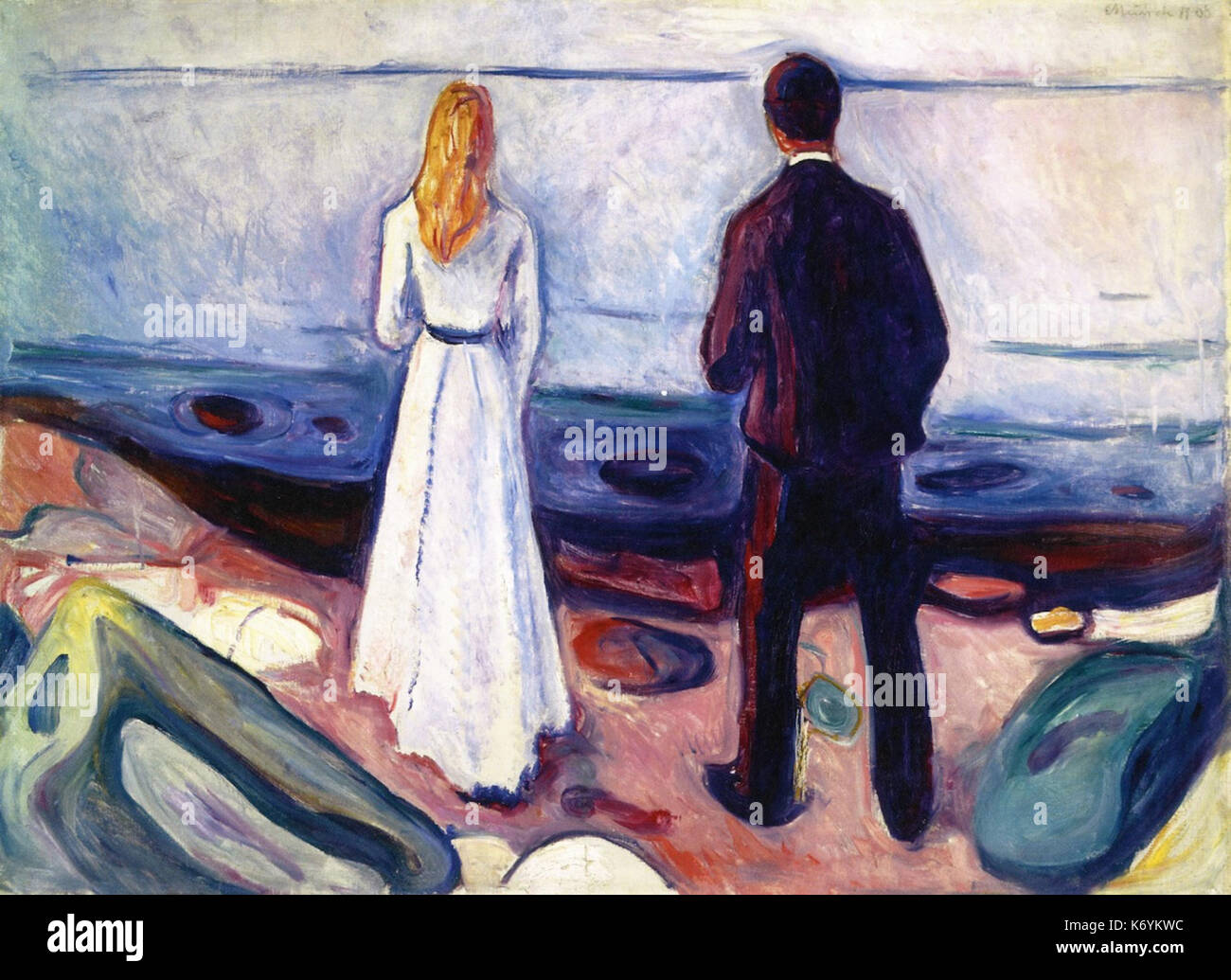 Edvard Munch Two Human Beings (The Lonely Ones) (1905 Stock