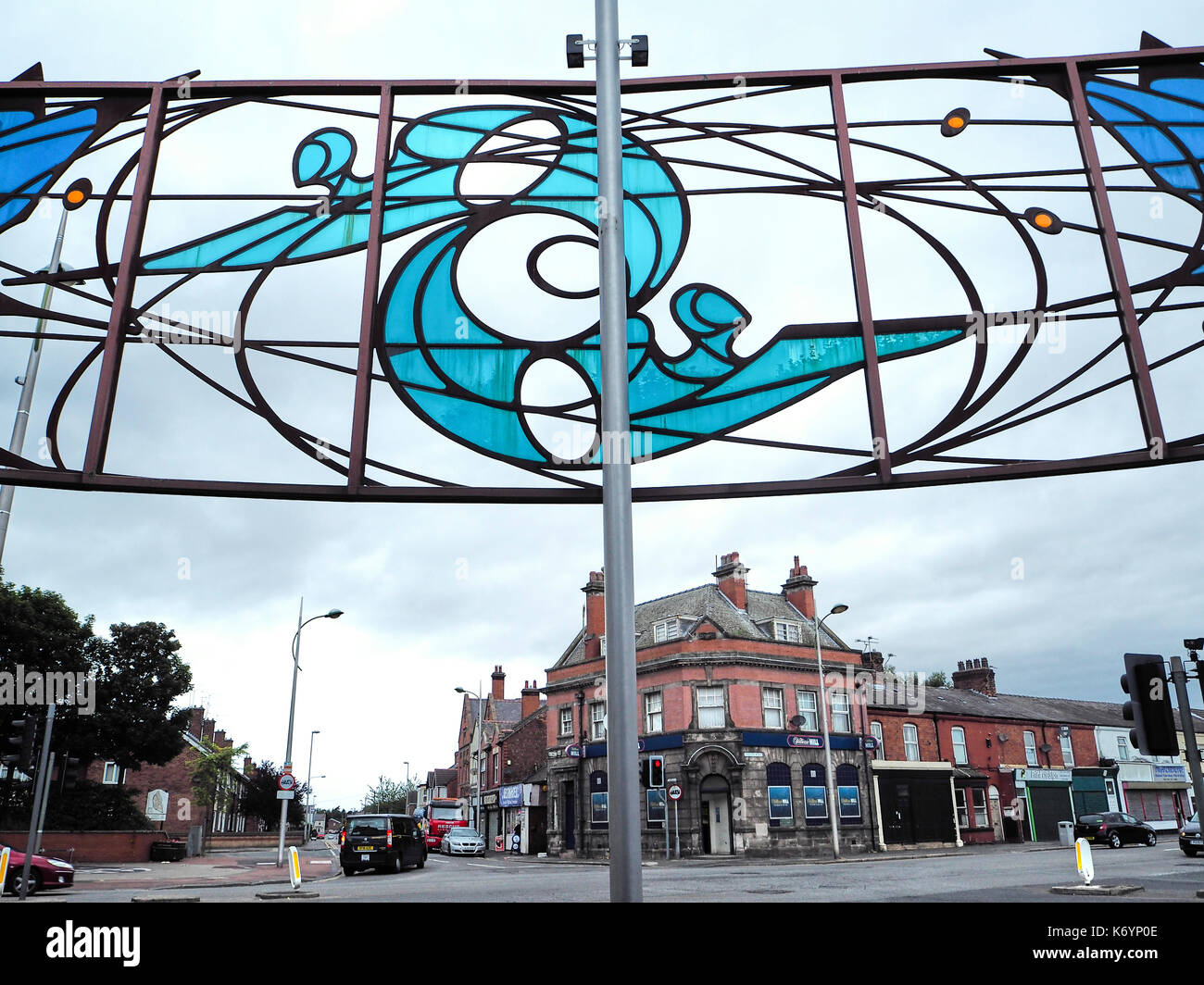 Station Road in Ellesmere Port Stock Photo Alamy