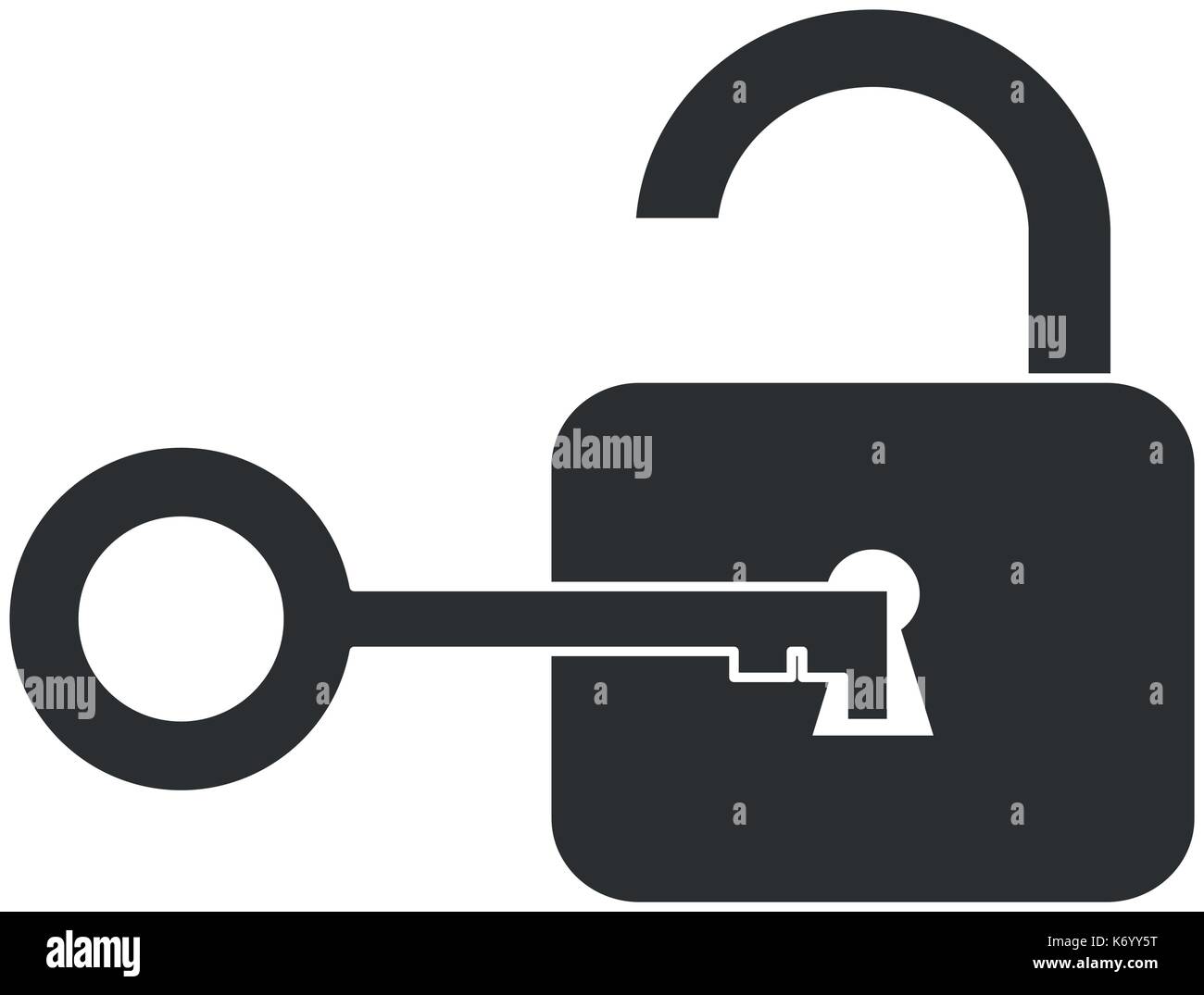 safe padlock with key Stock Vector Image & Art - Alamy