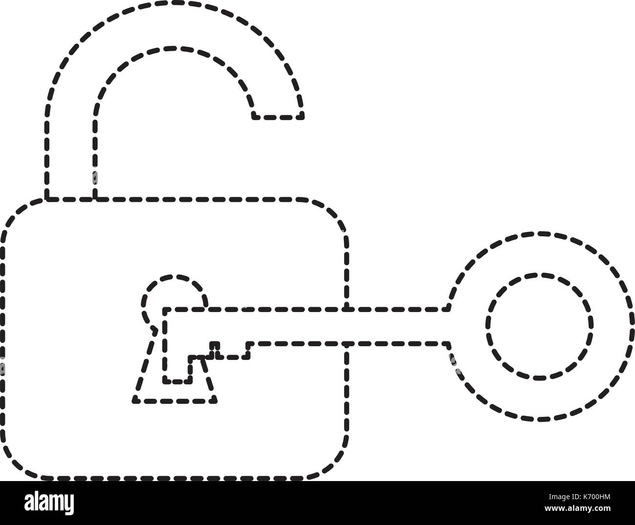 safe padlock with key Stock Vector Image & Art - Alamy