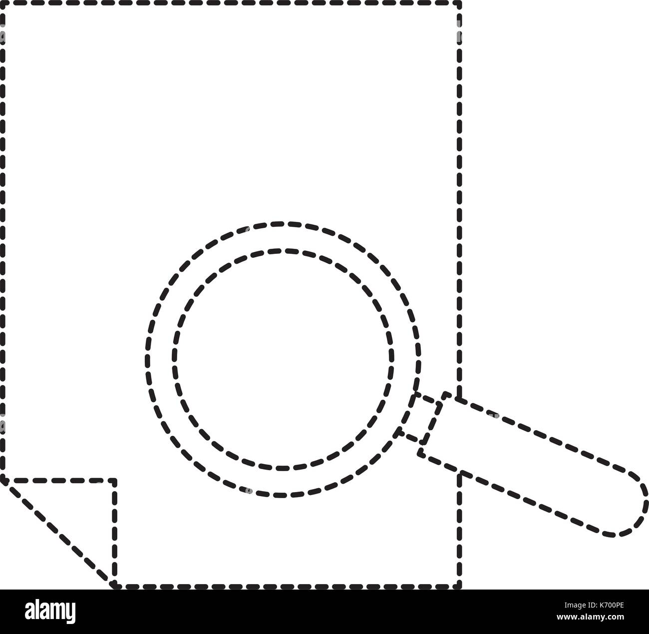 magnifying glass with document Stock Vector Image &amp; Art - Alamy