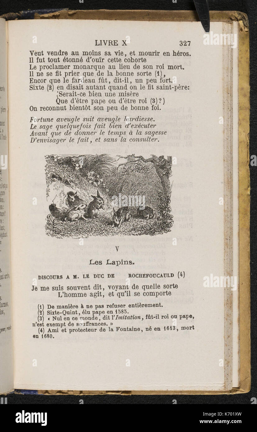Fables de la fontaine book hi-res stock photography and images - Alamy