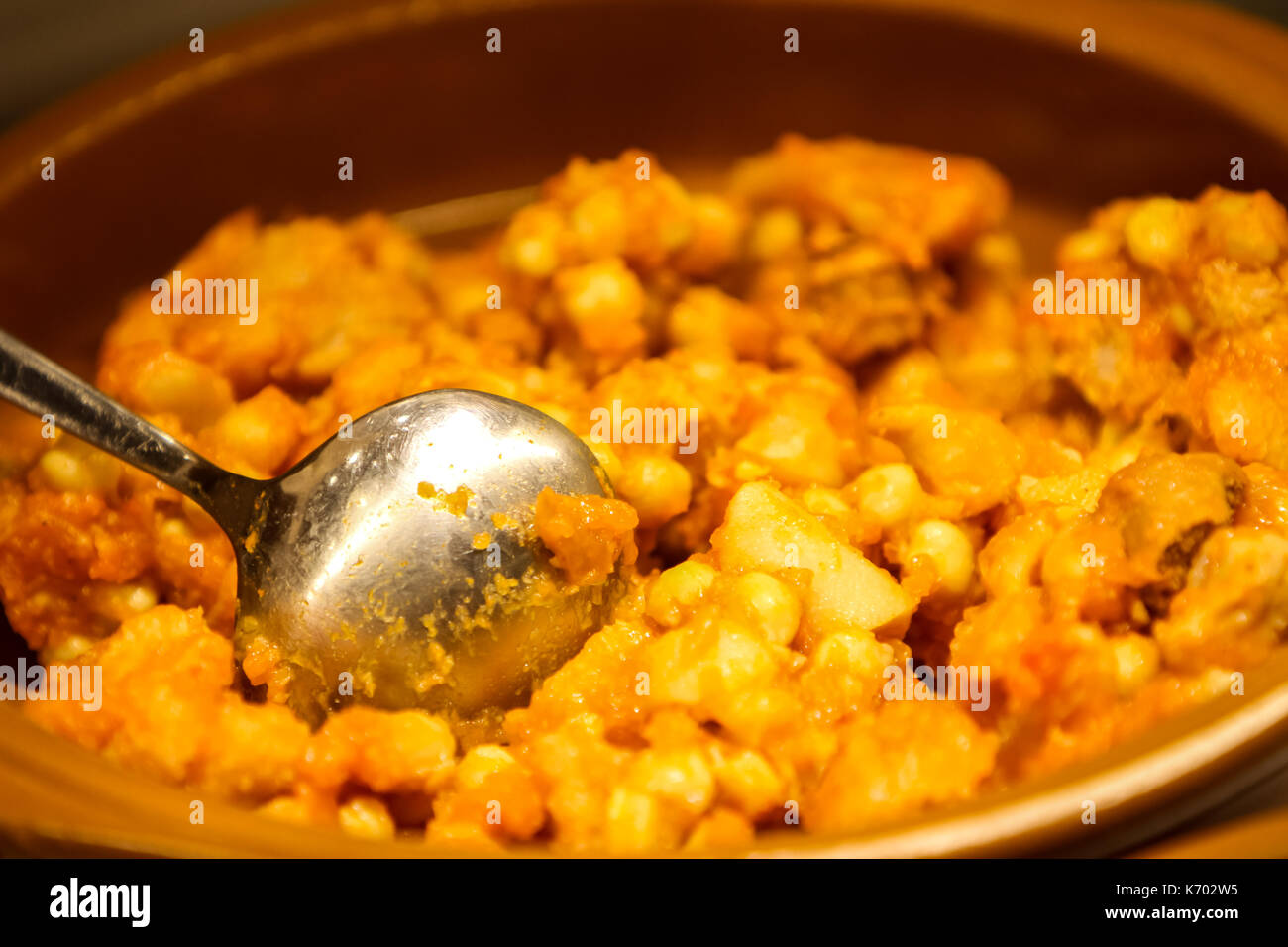 closeup-view-at-traditional-spanish-meal-cocido-madrileno-stock-photo