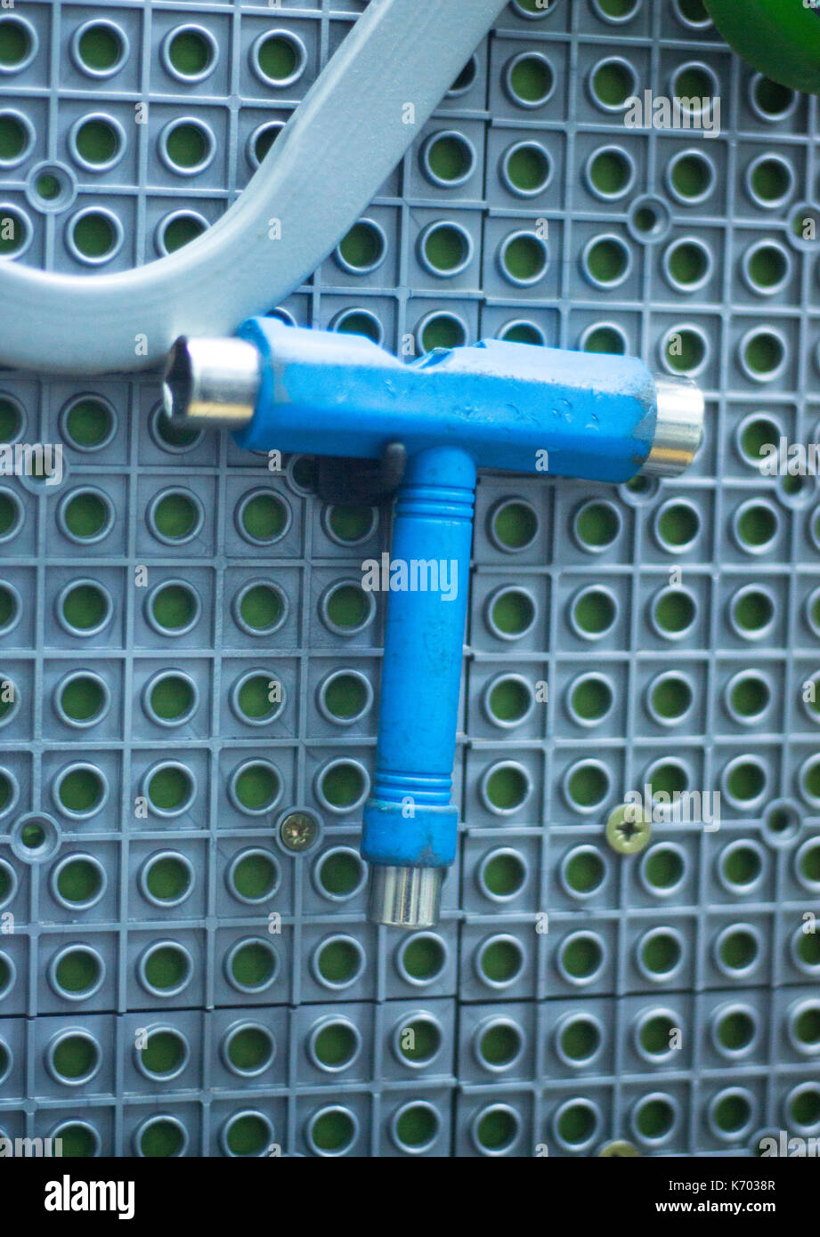 Inline roller skate shop mechanic tools in retail skates store to