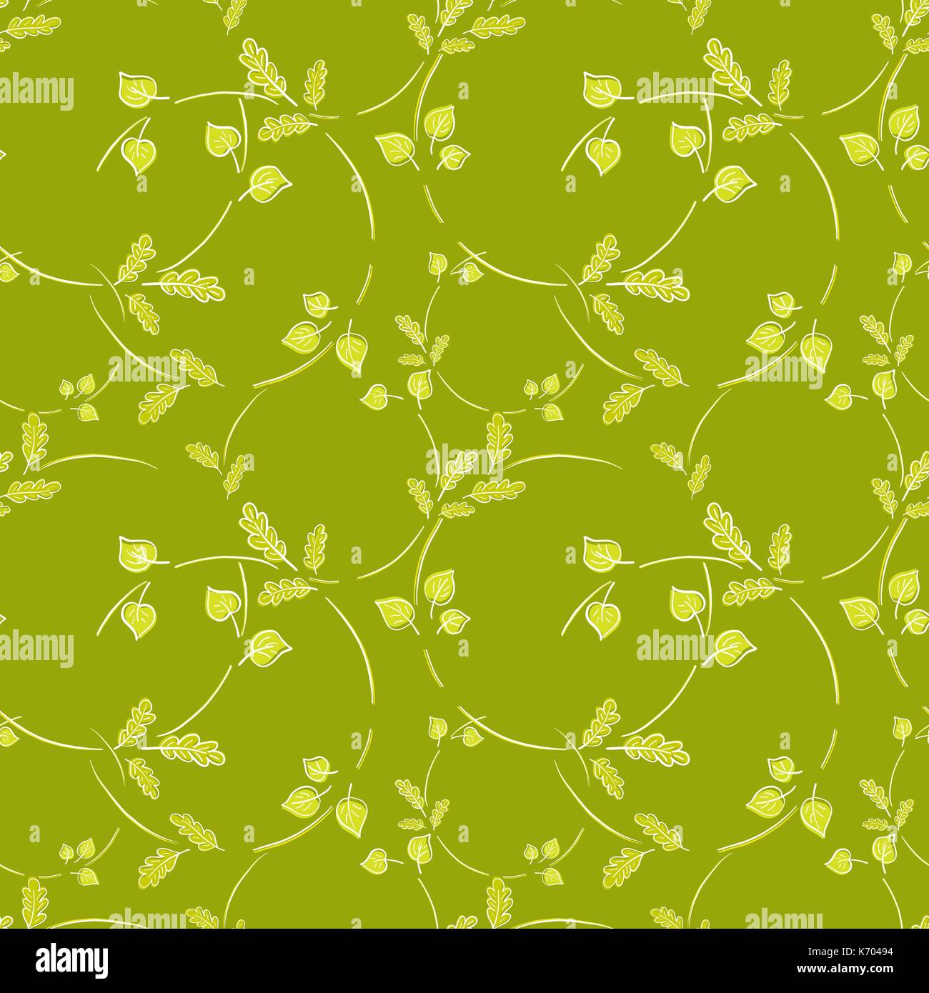 Seamless pattern with leaf, abstract leaf texture, endless background ...