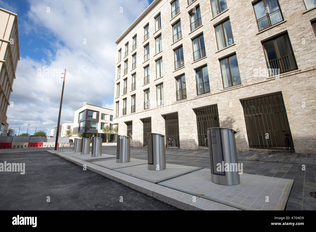 The new underground bins in Eddington,Cambridge on Sept 13th. Wheelie