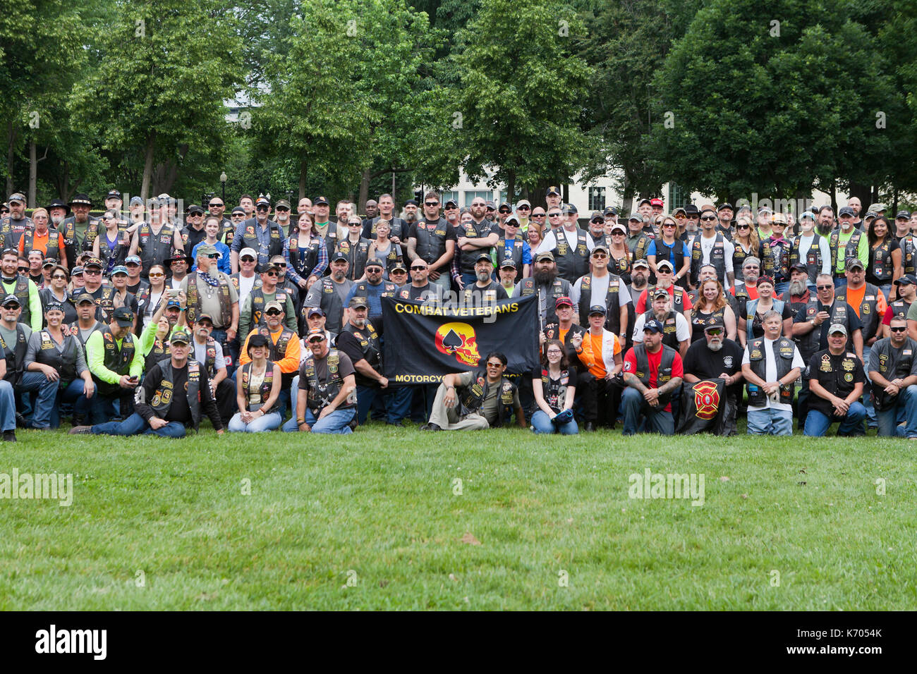 Members of Combat Veterans Motorcycle Association at Vietnam War ...