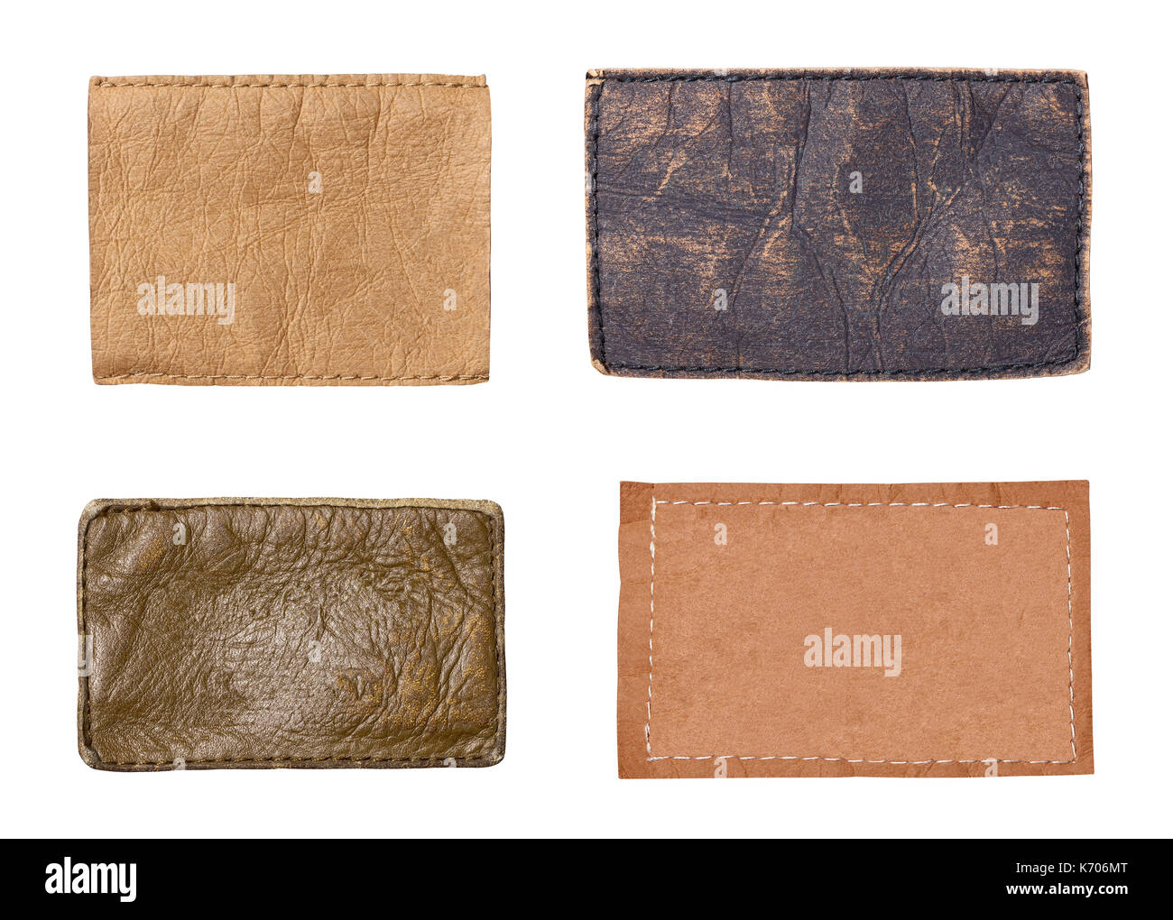 collection of various jeans labels on white background. each one is ...