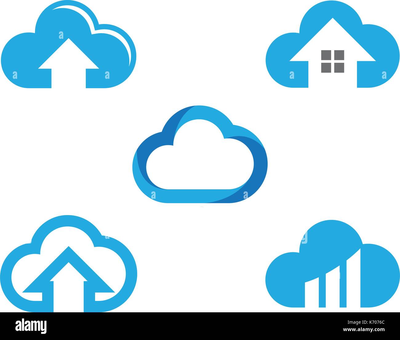 cloud technology vector logo template design vector Stock Vector Image ...