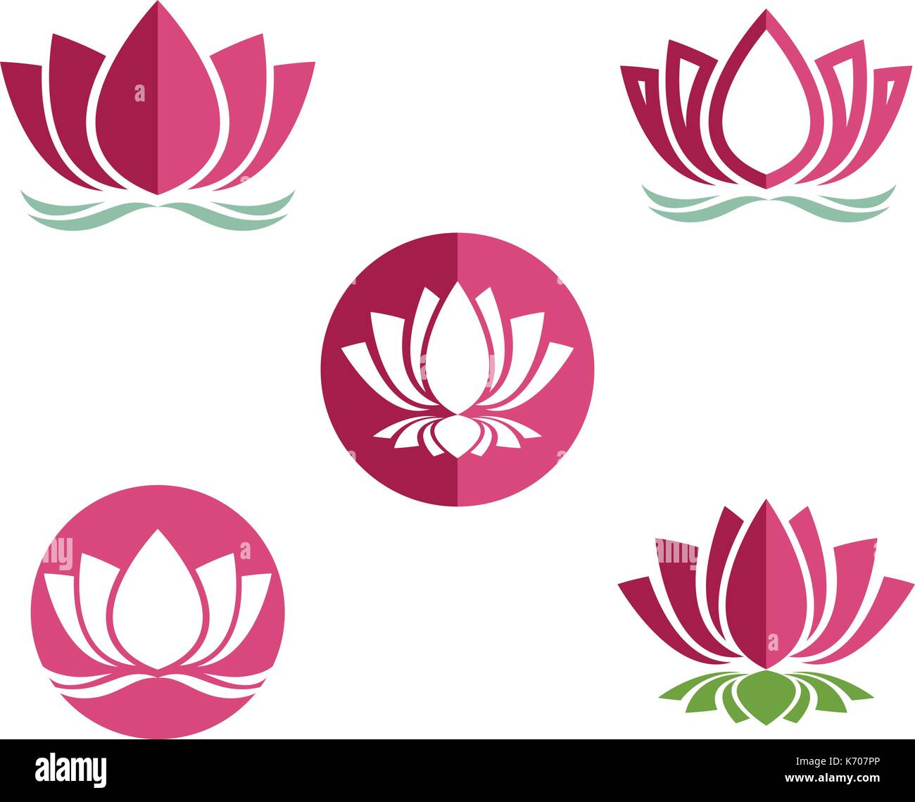 Beauty Vector Lotus flowers design logo Template icon Stock Vector ...