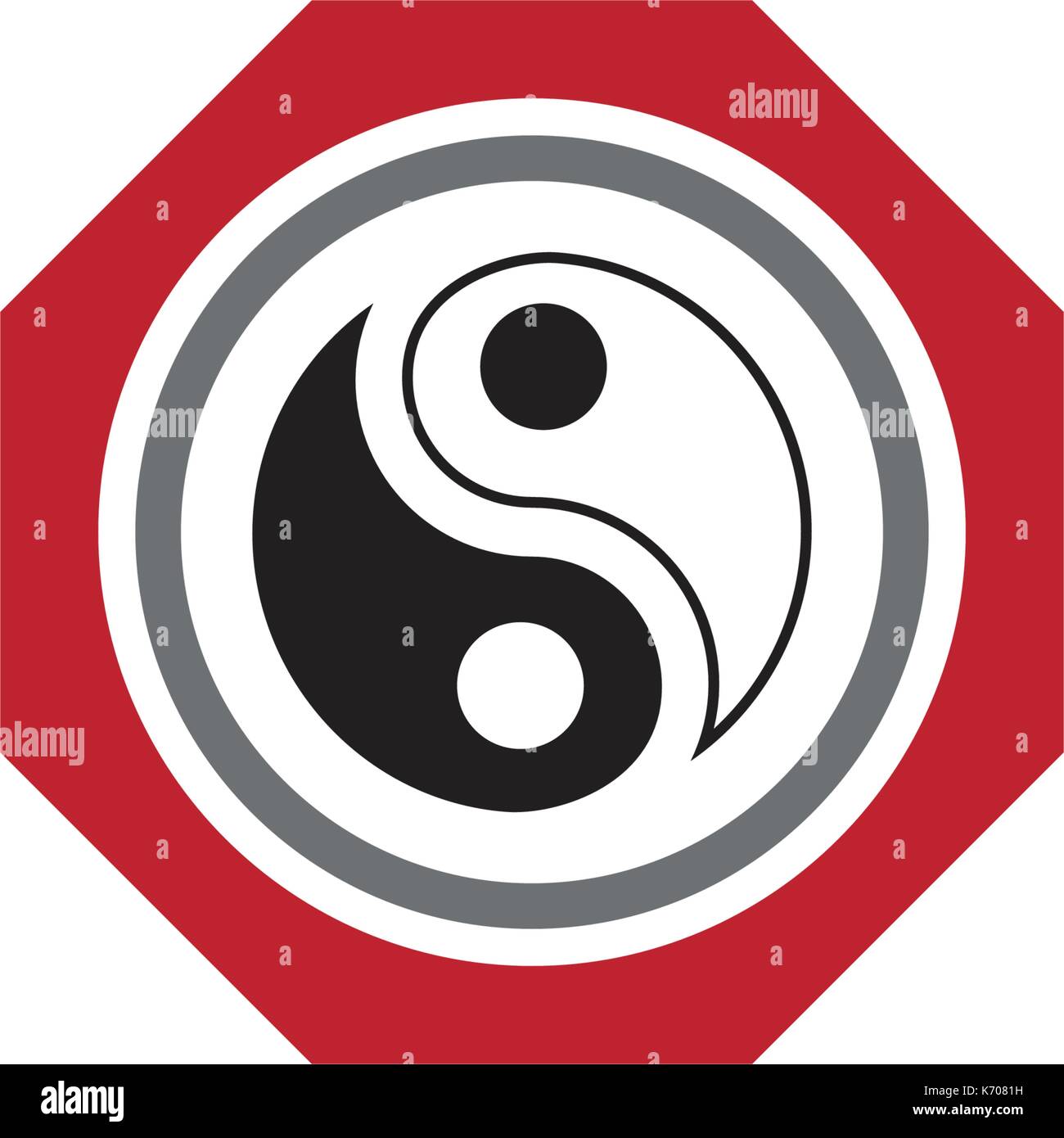 Yin yang Icon Vector Illustration design Stock Vector Image & Art - Alamy