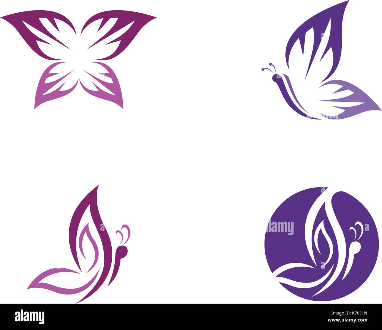 Beauty Butterfly Logo Template Vector icon design Stock Vector Image ...