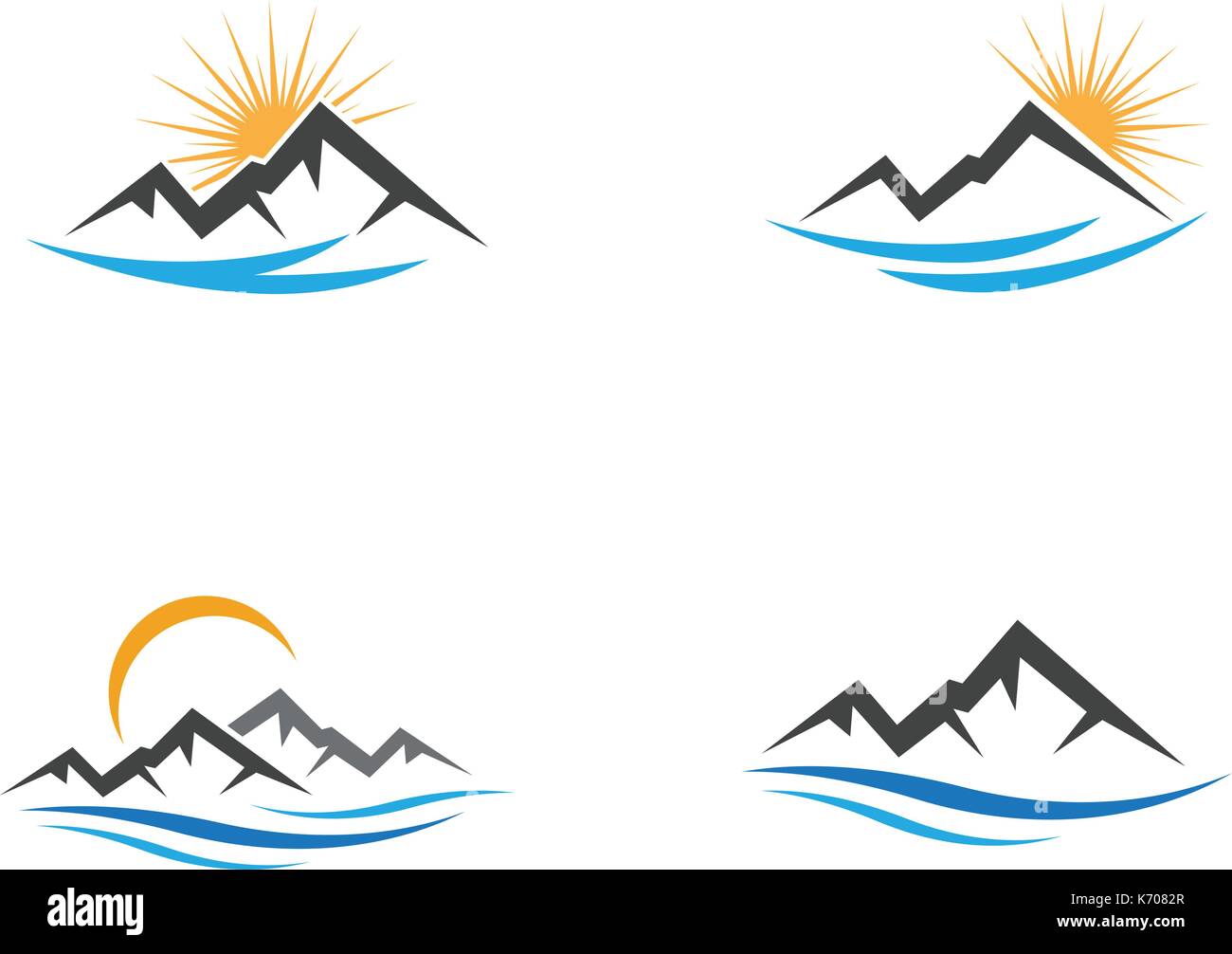 Mountain vector icon illustration design template Stock Vector Image ...