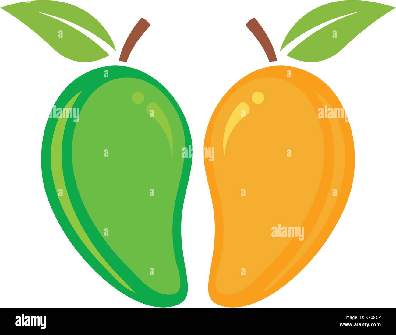 Mango in flat style. Mango vector logo. Mango icon Stock Vector Image ...