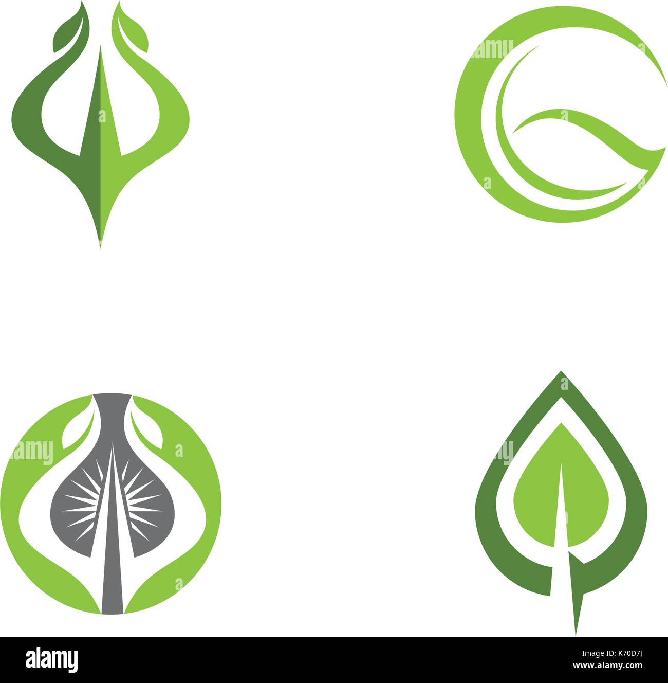 Logos of green tree leaf ecology nature element vector icon Stock ...