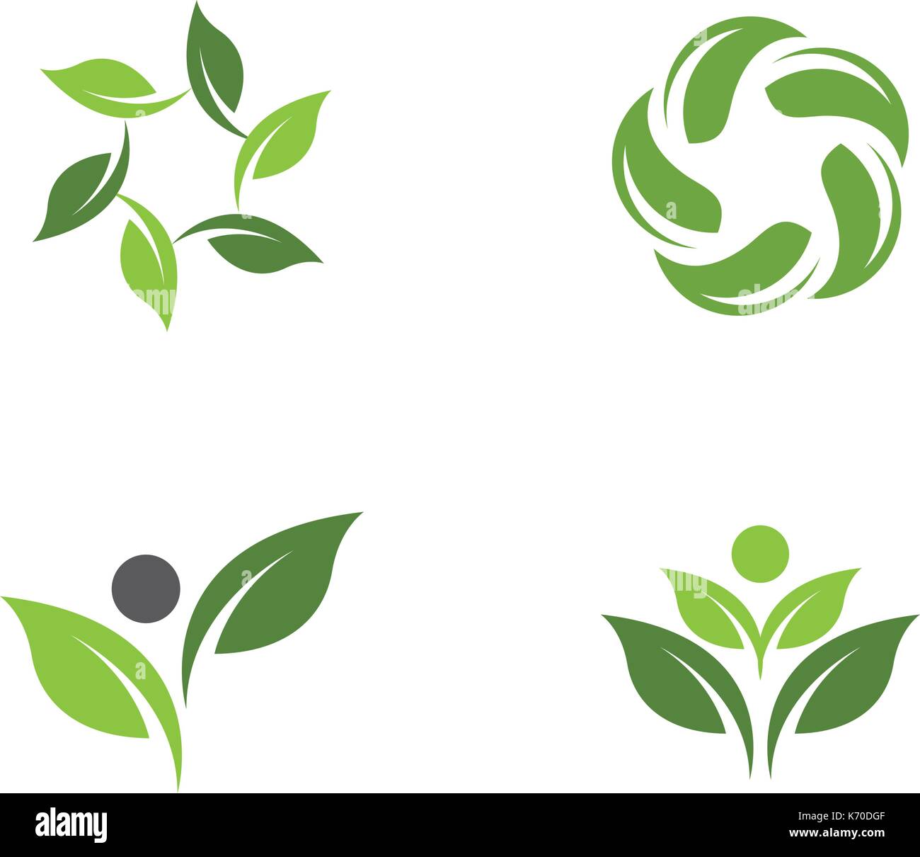 Logos of green tree leaf ecology nature element vector icon Stock ...