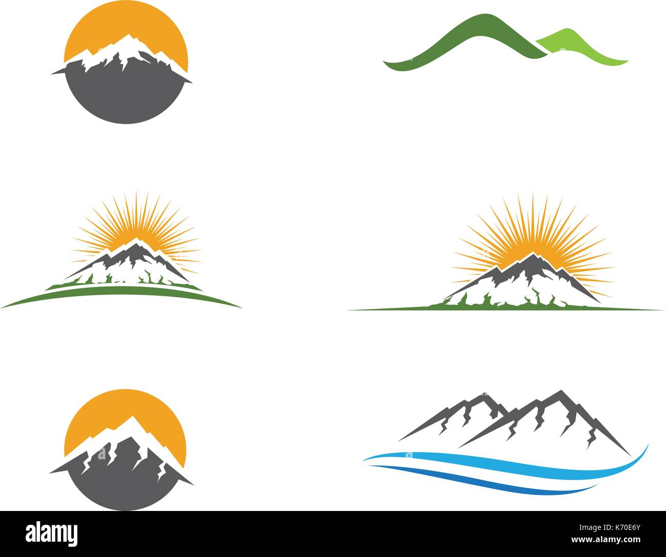 Mountain vector icon illustration design template Stock Vector Image ...