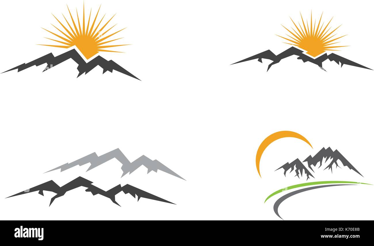 Mountain vector icon illustration design template Stock Vector Image ...