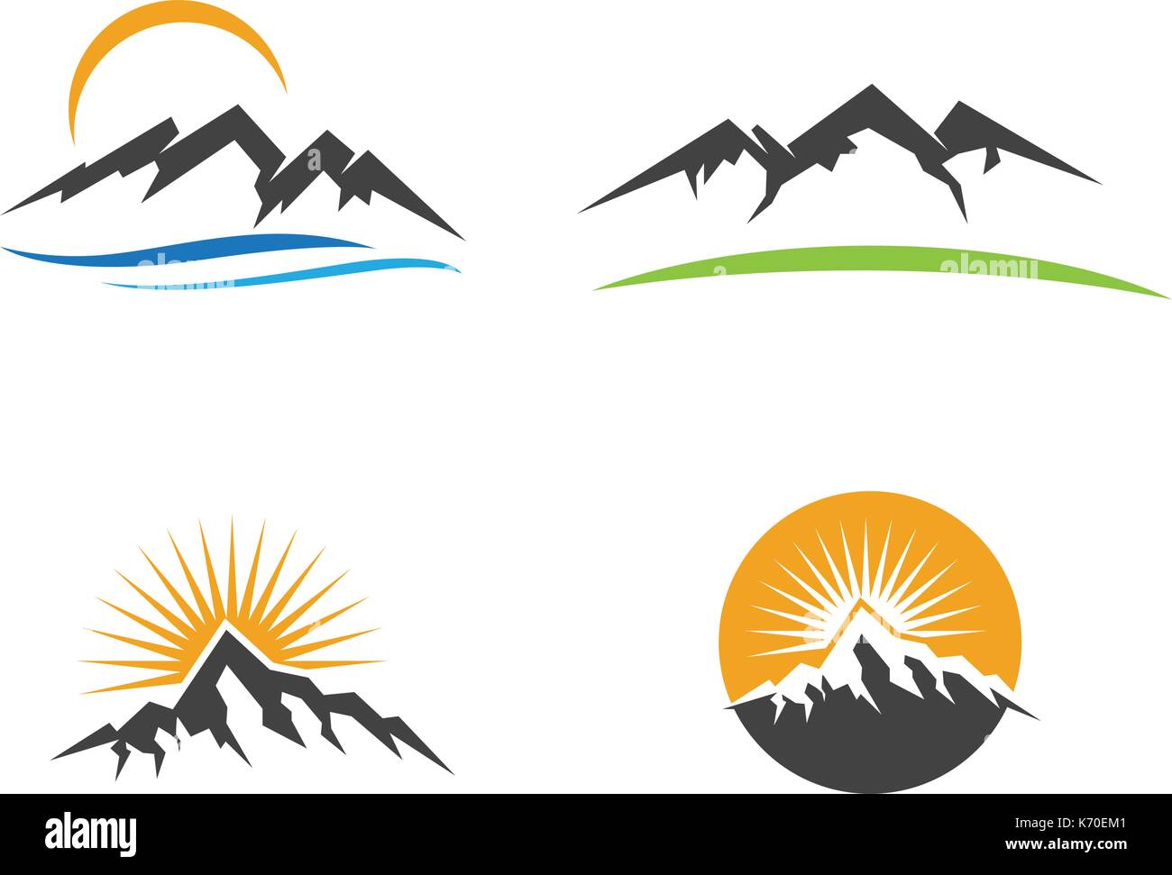 Mountain vector icon illustration design template Stock Vector Image ...