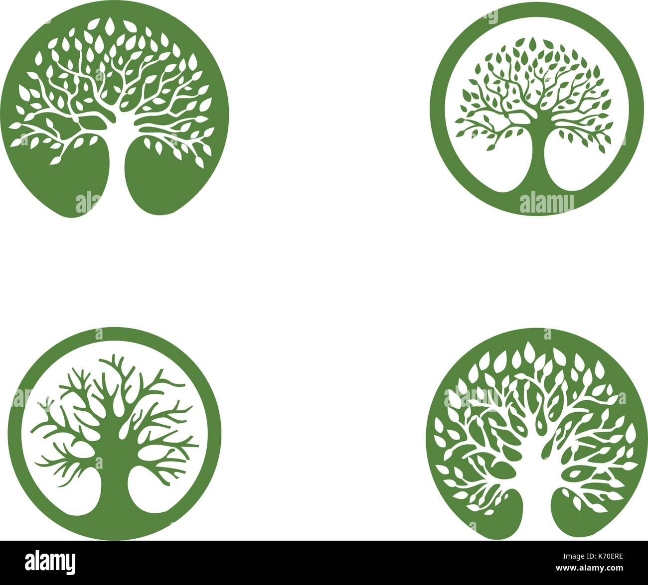 Logos of green tree leaf ecology nature element vector icon Stock ...