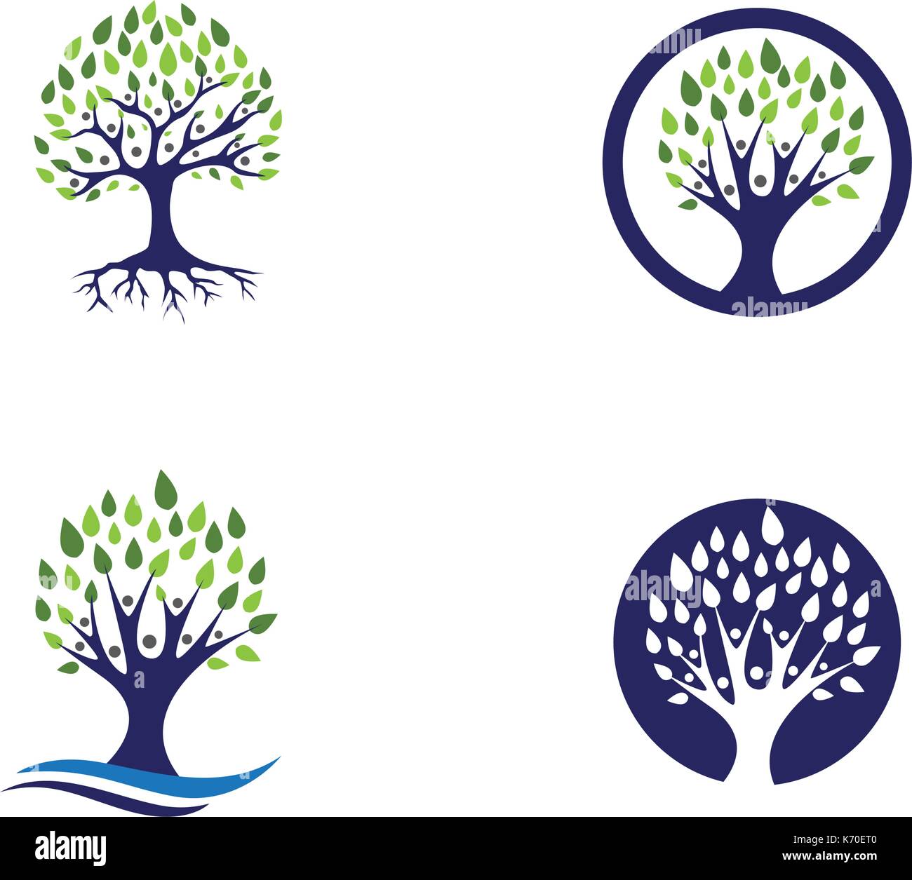 Logos of green tree leaf ecology nature element vector icon Stock ...