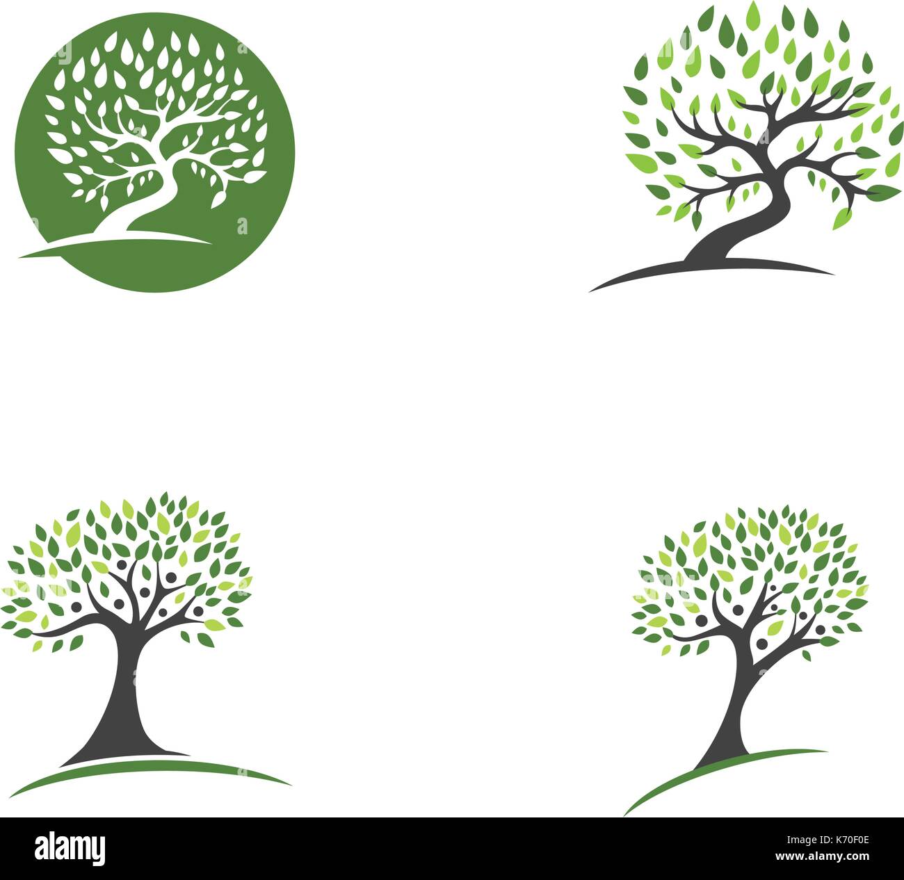 Logos of green tree leaf ecology nature element vector icon Stock ...