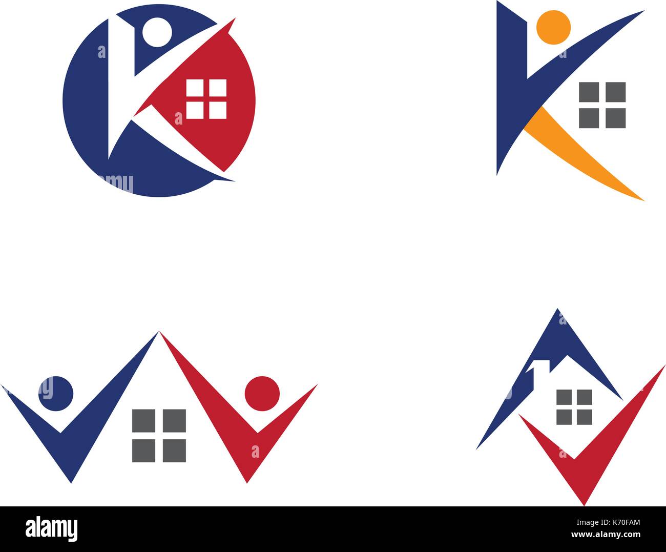 Real Estate , Property and Construction Logo design Stock Vector Image
