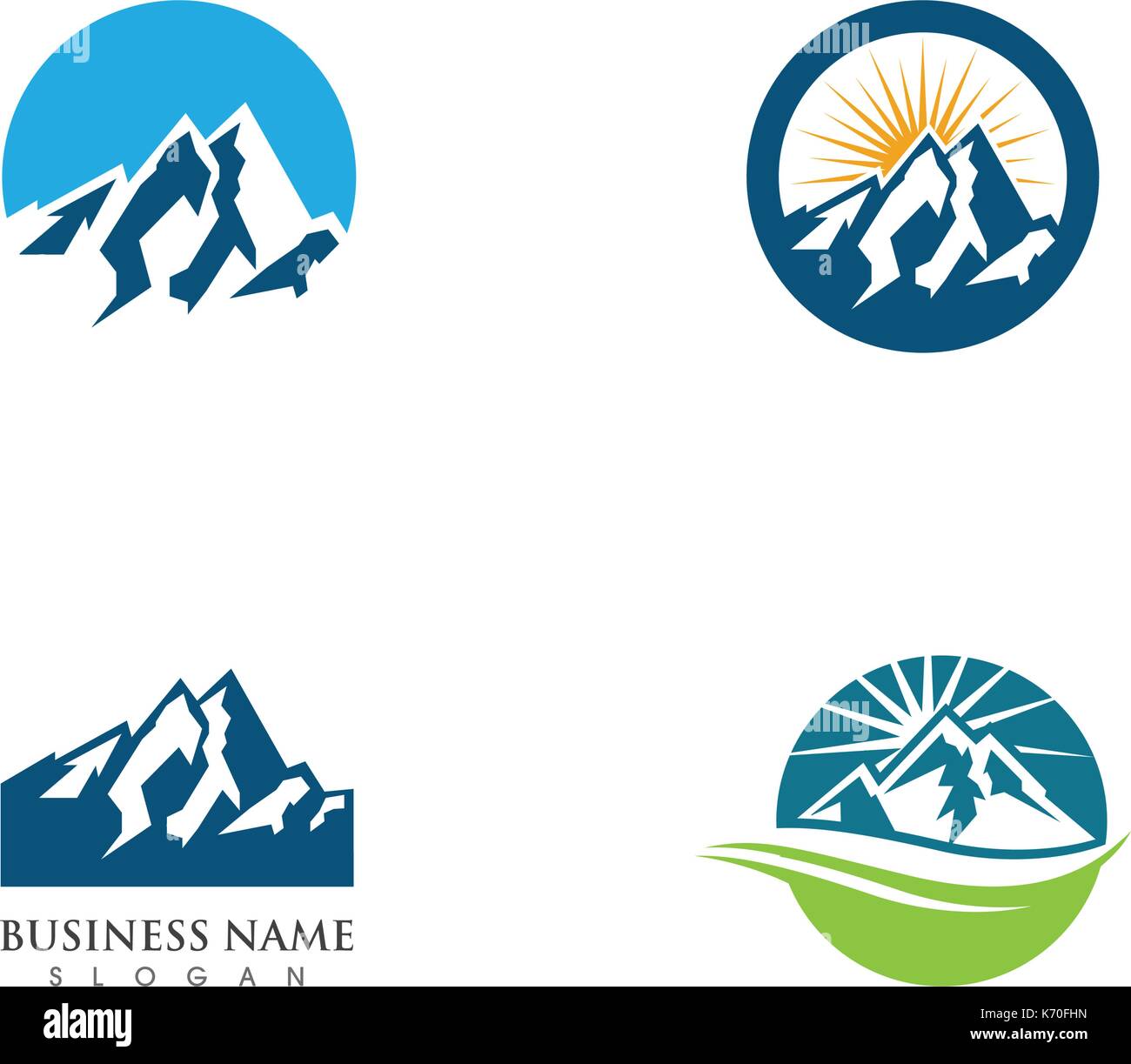 Mountain vector icon illustration design template Stock Vector Image ...