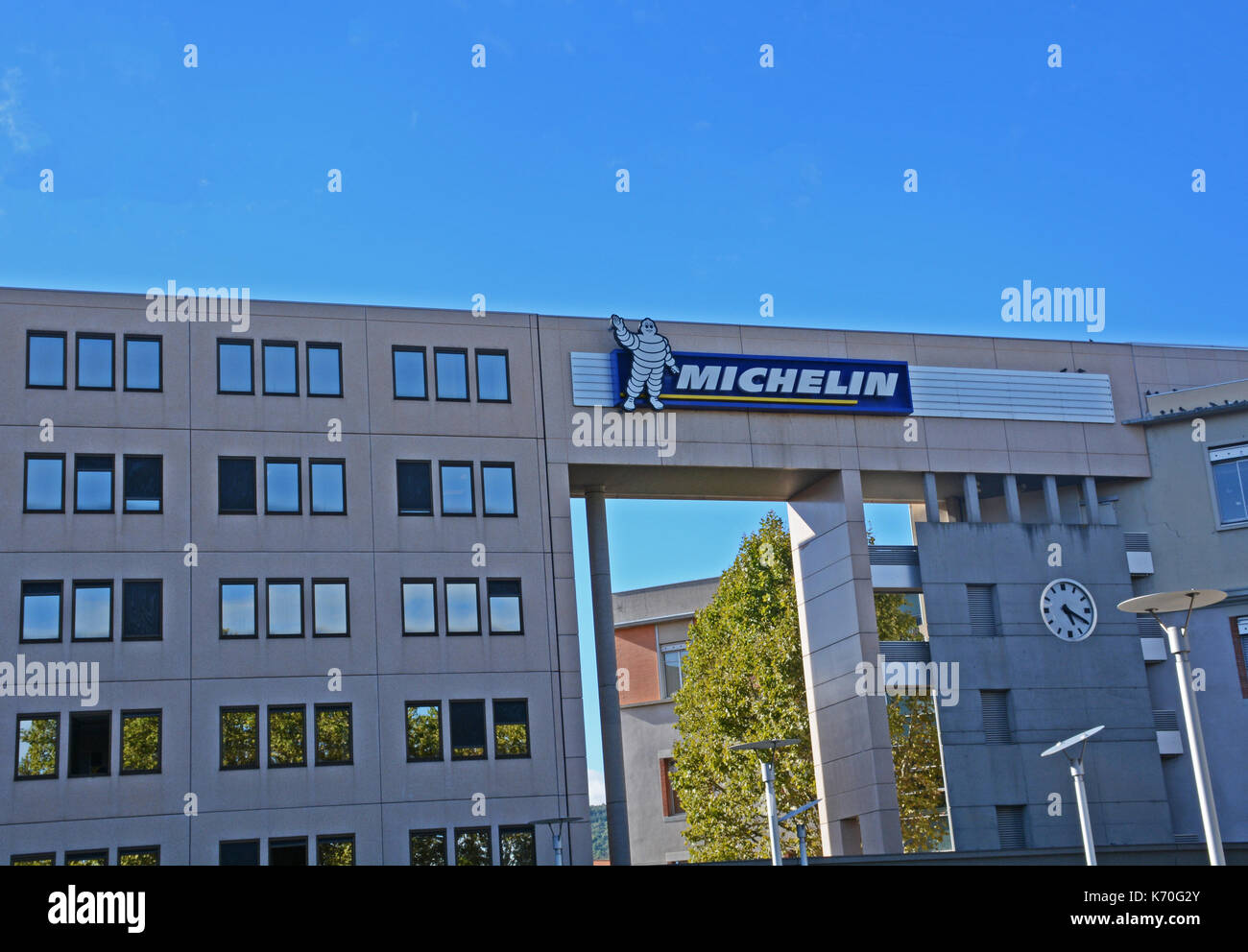 Michelin headquarters building, Clermont-Ferrand, Auvergne, Massif-Central, France Stock Photo
